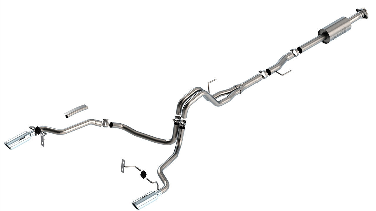 Cat-Back Exhaust S-Type 2.7L & 3.5L For Ford F150 2021-2024 (Borla)