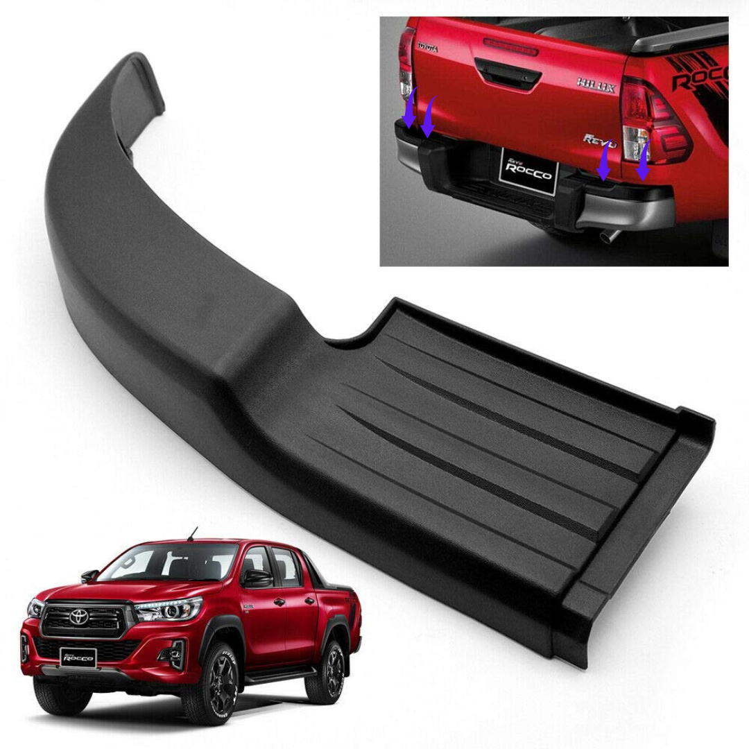 Rear Bumper Step Plate Black Compatible with Toyota Hilux Revo Rocco 2015 -2019