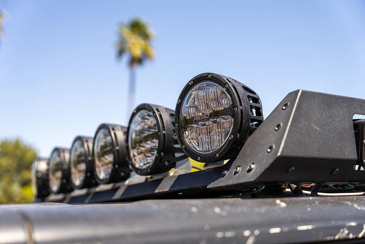 360 Series LED Round Fog Light, 6 Inch, Driving, RGBW Backlight, Pair