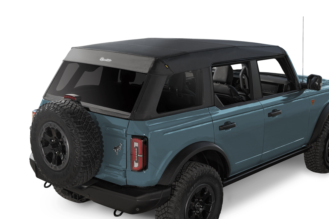 Trektop Slantback, Soft Top, Black Twill Premium For Ford Bronco 4 Doors 2021 - 2025 (Bestop)