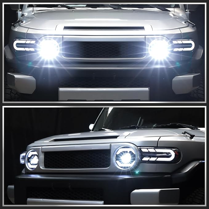Full LED Headlights Assembly For Toyota FJ Cruiser 2007-2021