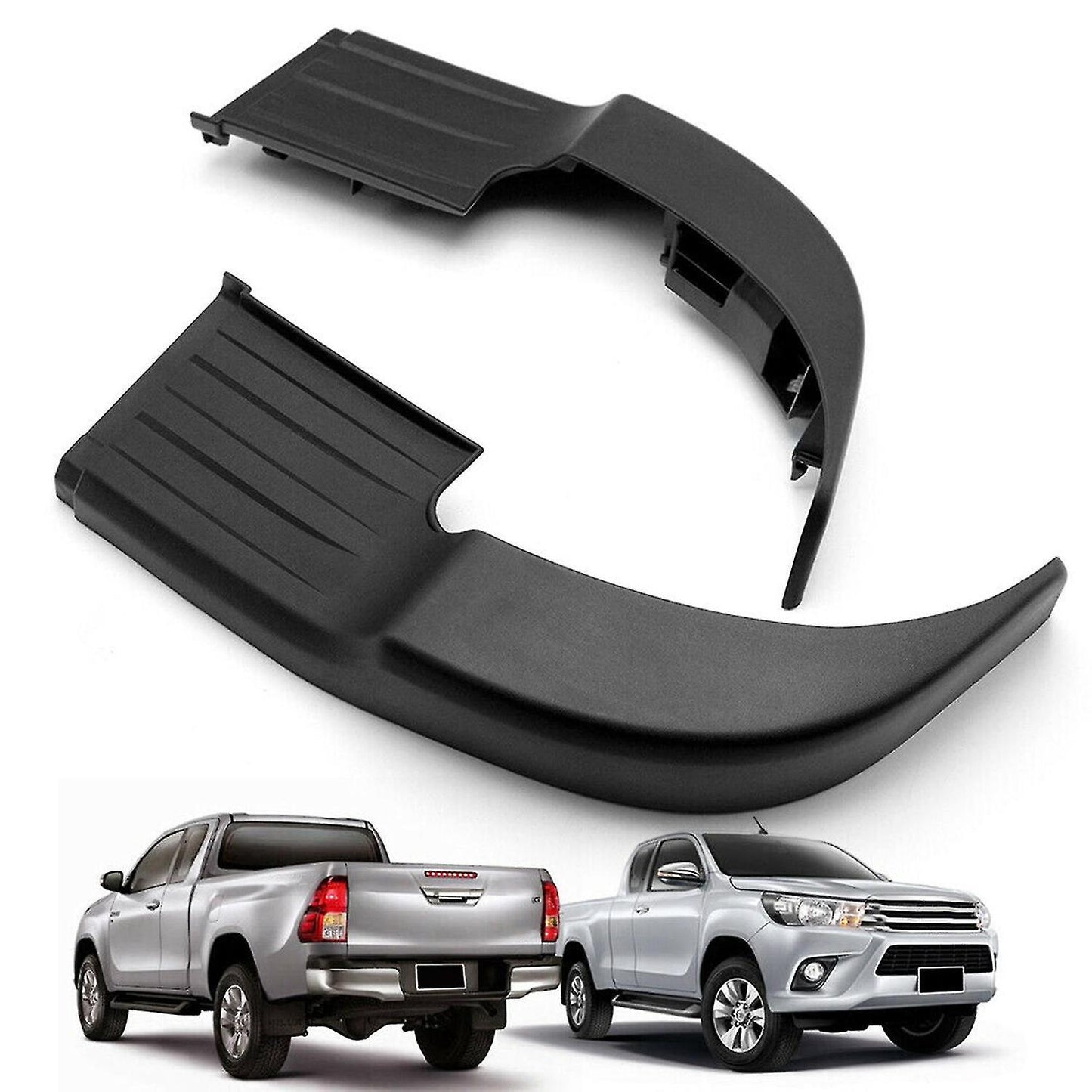 Rear Bumper Step Plate Black Compatible with Toyota Hilux Revo Rocco 2015 -2019