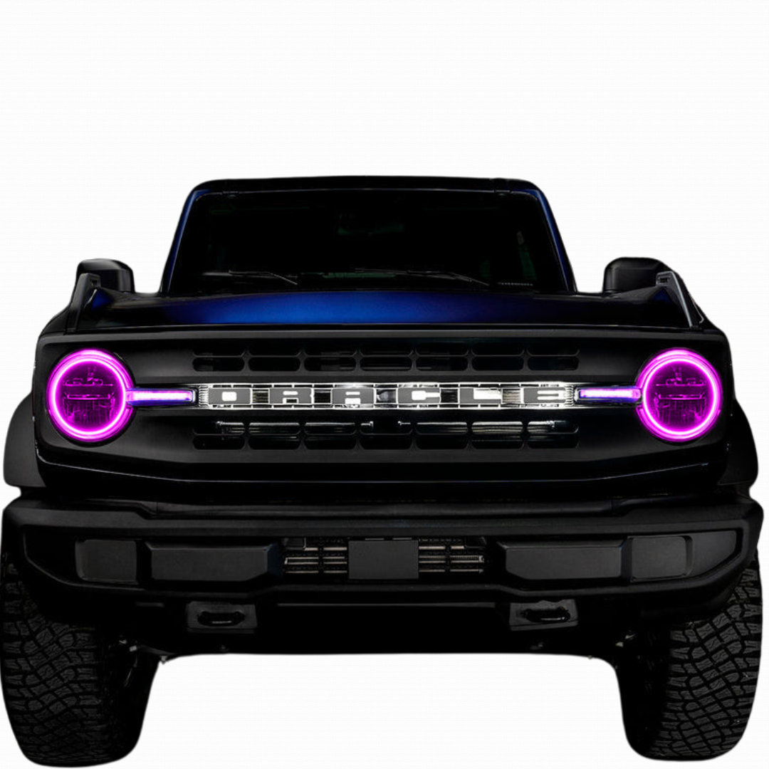 Headlight Halo & DRL Bar LED Upgrade Kit, Base Model, Color SHIFT, No Controller For Ford Bronco 2021 - 2023 (Oracle)