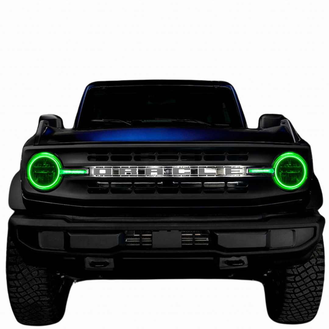 Headlight Halo & DRL Bar LED Upgrade Kit, Base Model, Color SHIFT, No Controller For Ford Bronco 2021 - 2023 (Oracle)