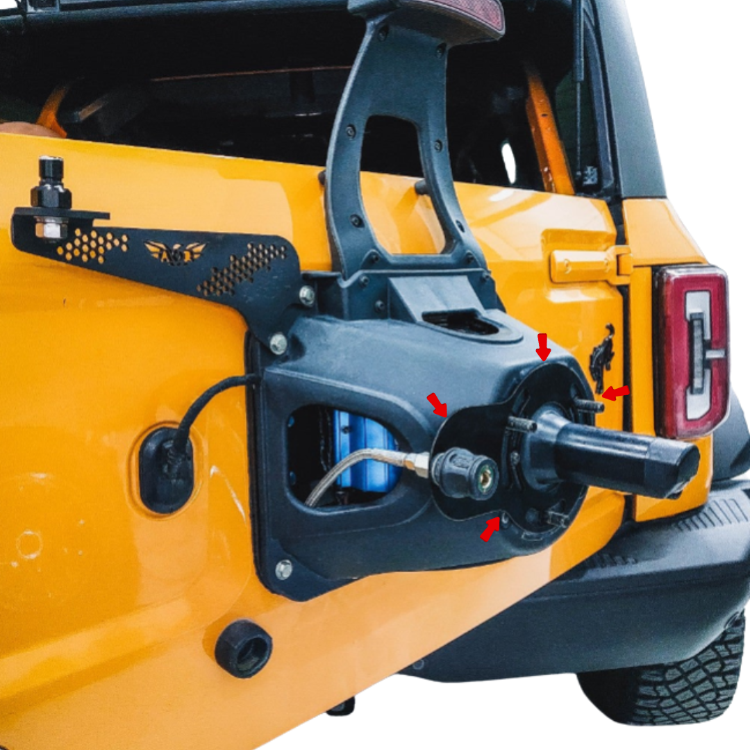 Twin Air Compressor Mount - Tire Carrier For Ford Bronco 2022 - 2025 (AOR)