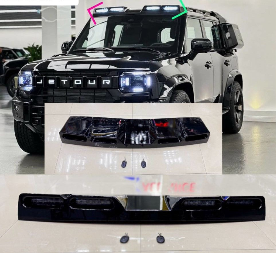 roof Top Light Lamp Bar with LED DRL Super Bright 4 Lens Pod Lights Fits for Jetour Traveller 2 T2 2024 2025