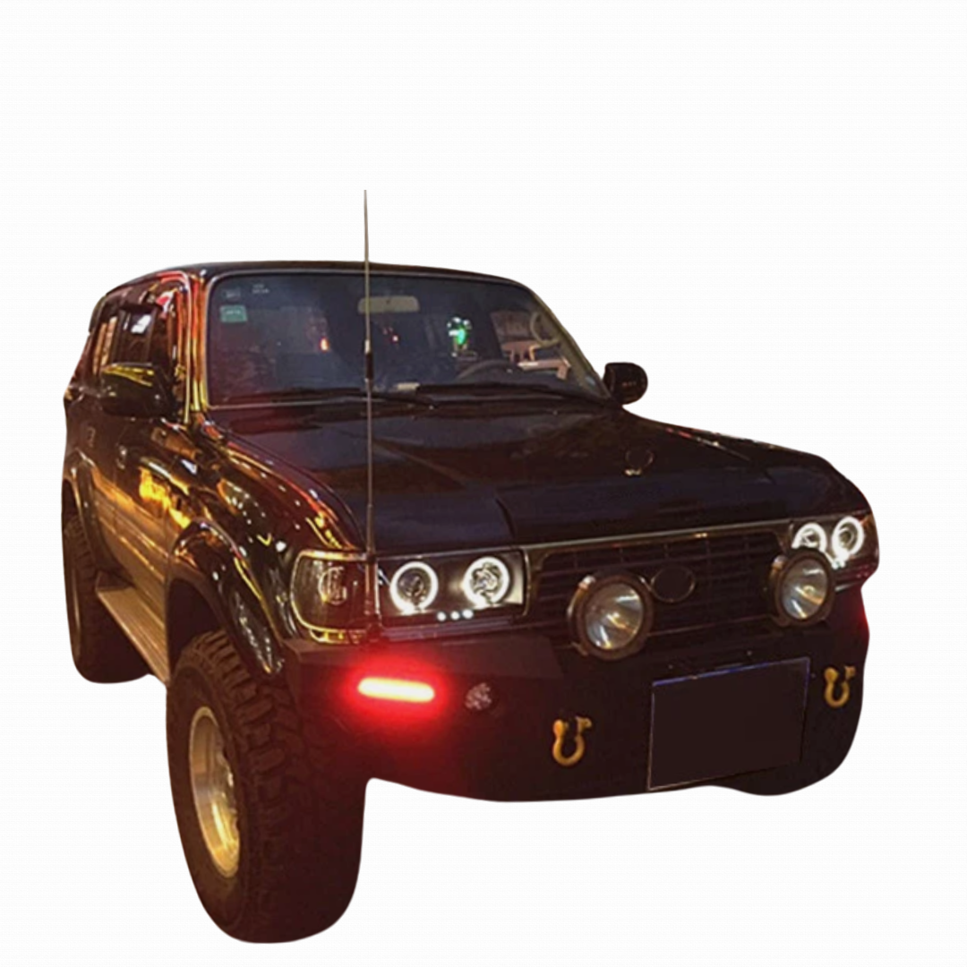 Headlight For Land Cruiser LC80/FJ80 1990-1997 Black Angel Eyes