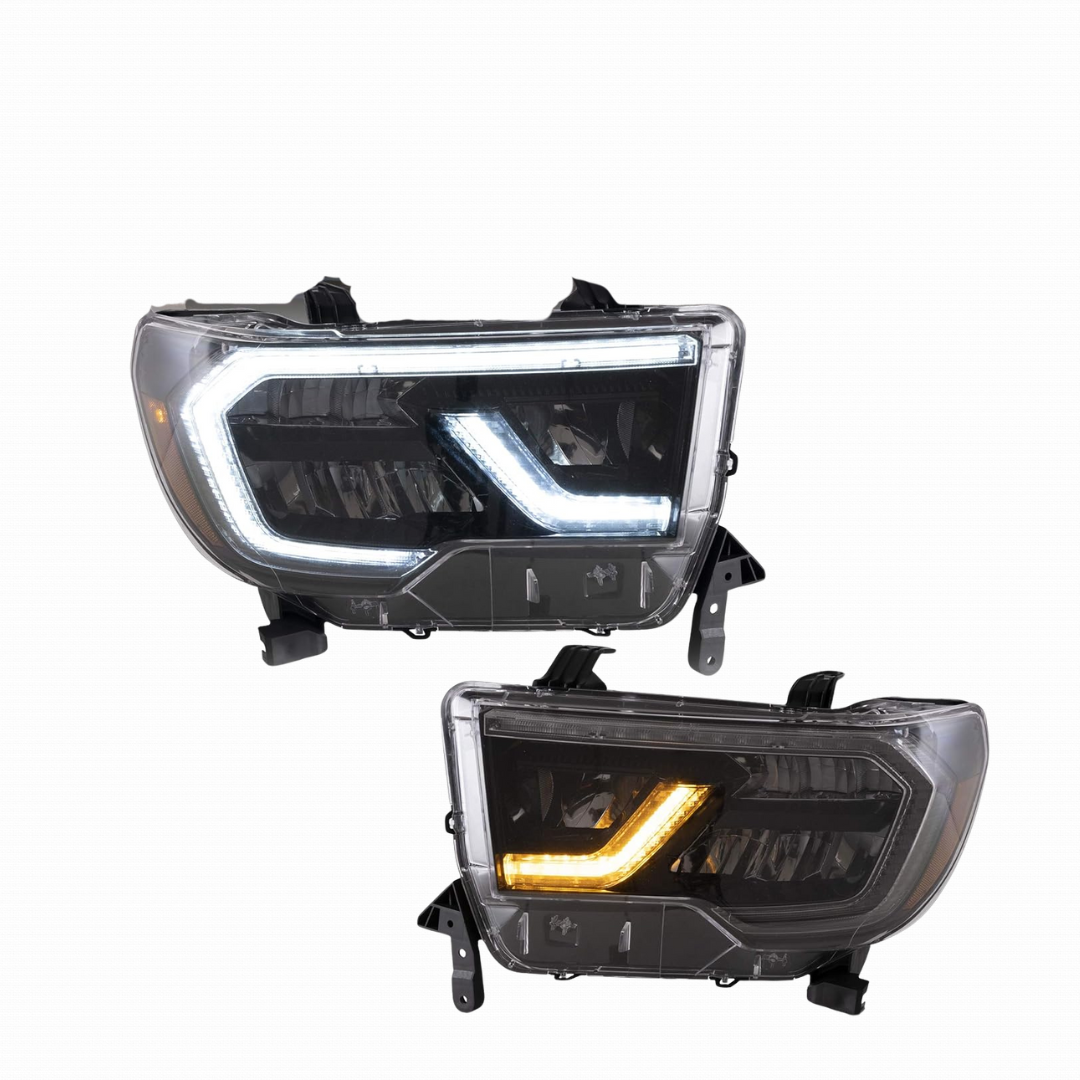 Headlights For Toyota Tundra 2007-2013 2nd Gen(XK50) 2008-2021 Sequoia SR5 2nd Gen(XK60) Reflector/Amber