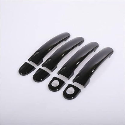 Covers Door Handle Car Styling Accessories Stickers (black 2 keyholes)