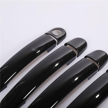 Covers Door Handle Car Styling Accessories Stickers (black 2 keyholes)