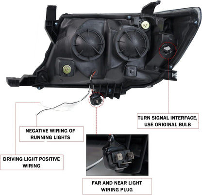 Led Headlight Compatible for Toyota Hilux Vigo 2012 2013 2014 Front Bumper Headlamp Brake Light Daytime Running Lamps