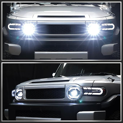 Full LED Headlights Assembly For Toyota FJ Cruiser 2007-2021