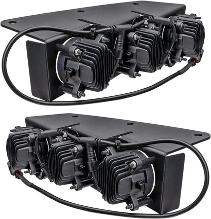 Triple LED Fog Light Kit for Steel Bumper, Yellow For Ford Bronco 2021 - 2025 (Oracle)