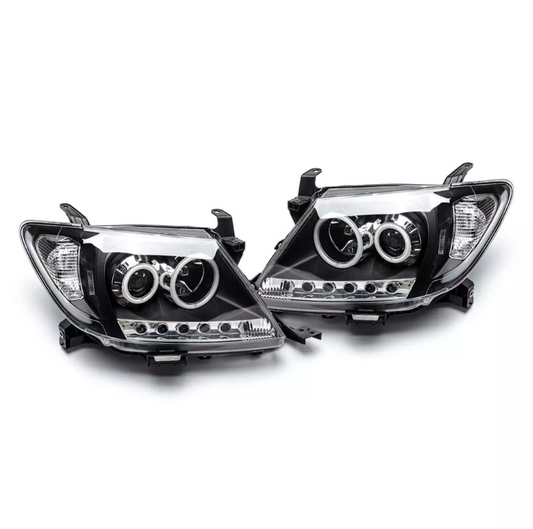Headlights Lamp Projector LED Fit Toyota Hilux SR5 Vigo 2005-2011 