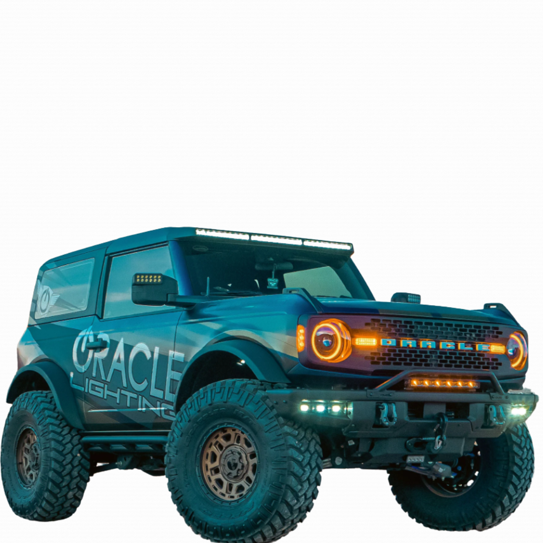 Triple LED Fog Light Kit for Steel Bumper, Yellow For Ford Bronco 2021 - 2025 (Oracle)
