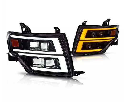 LED Headlights for Mitsubishi Pajero 2007-2022 - Dynamic DRL & Sequential Turn Signal