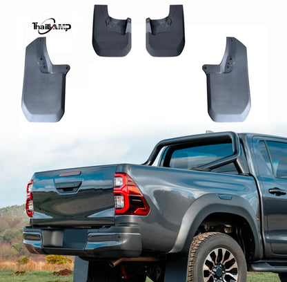 Front & Rear Splash Guards / Mud Flaps for 2024+ Toyota Hilux VIGO GR – Durable Fender Protection
