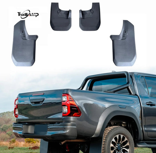 Front & Rear Splash Guards / Mud Flaps for 2024+ Toyota Hilux VIGO GR – Durable Fender Protection