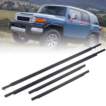 4X Door Window Moulding Trim Seal Belt Fit Toyota FJ Cruiser Weatherstrip