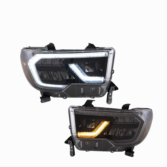Headlights For Toyota Tundra 2007-2013 2nd Gen(XK50) 2008-2021 Sequoia SR5 2nd Gen(XK60) Reflector/Amber