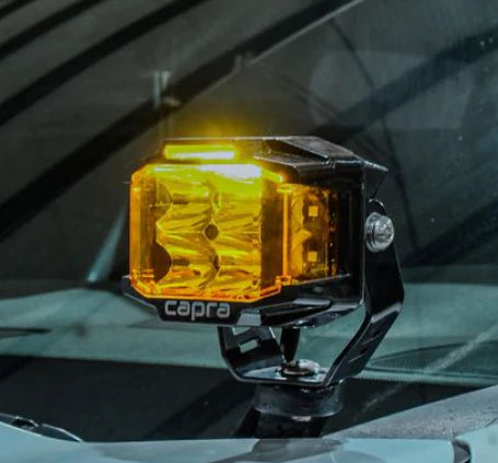 2 Pcs 4 & 7 Inch Yellow & White LED Light