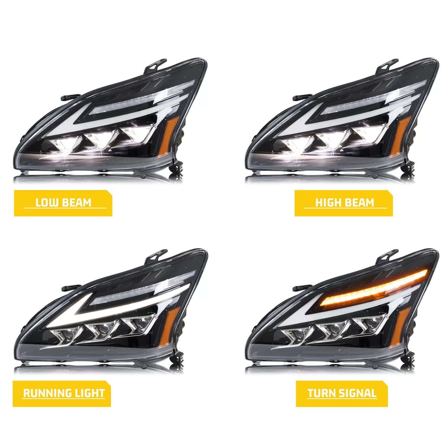 LED Headlights Fit for Lexus RX330  2003-2008 Front Lamps Assembly